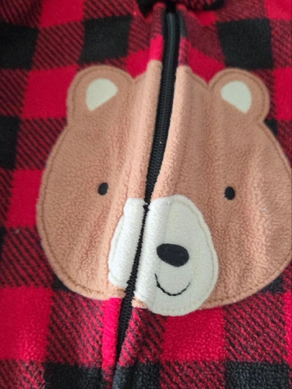 Red Black Buffalo Plaid Footie Pajamas, Size 4t, Carters & Children's Place, 4t